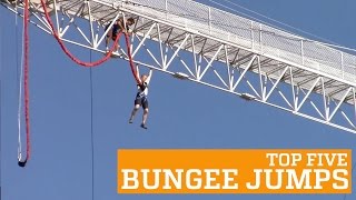 TOP FIVE BUNGEE JUMPS  PEOPLE ARE AWESOME [upl. by Agueda]