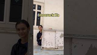 See How I Transformed this 20 YEAR OLD Shoerack😍  diy shortvideo shorts ytshortsindia decor [upl. by Analaj356]