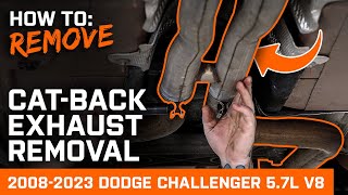 How to Remove Stock CatBack Exhaust System  20082023 57L Dodge Challenger [upl. by Lapham]