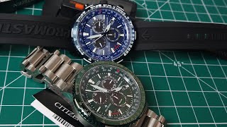 Citizen EcoDrive PCAT Promaster Radio Controlled Green amp Blue Versions [upl. by Jenette]