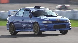 Subaru Impreza GC8 Sound on track w LOUD Turbo Screamer Pipe [upl. by Mauro]