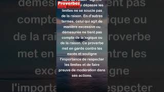 Proverbe Français  Qui passe mesure na que faire de raison shorts [upl. by Asum]