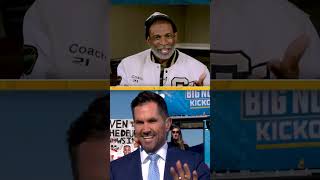 Deion Sanders lets Matt Leinart hear it after his son committed to SMU 😂 [upl. by Laekim]