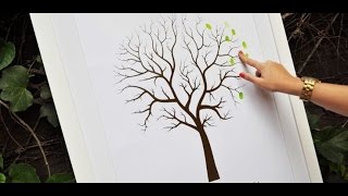 Como fazer Árvore de digitais Finger Tree DIY [upl. by Kiker]