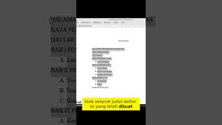 Cara Membuat Daftar Isi Skripsi Sesuai Format di Word dalam 1 Menit ⁉️ tutorial [upl. by Gauthier]