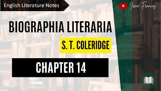 Biographia Literaria Chapter 14  Samuel Taylor Coleridge  IRENE FRANCIS [upl. by Orford]