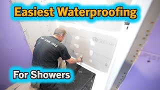 Easiest Waterproofing for Showers  Go Board  PLAN LEARN BUILD [upl. by Gunther46]