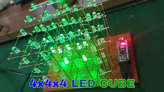 4x4x4 LED CUBE making [upl. by Ahsenit]