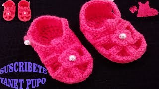 COMO TEJER SANDALIAS PARA BEBE A CROCHET 🧶🍼 [upl. by Emelyne171]