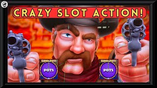 CRAZY PAYING SLOTS  Pots Of Gold Deluxe Wild Bill Duck Shoot Penguins Go Fishing amp More [upl. by Ynahpets]