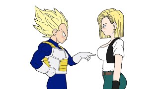 ANDROID 18 convinces VEGETA [upl. by Sairu]