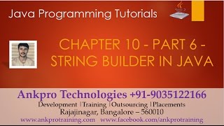 Java for beginners  Chapter 10  String builderappend insert replace delete amp reverse Part 6 [upl. by Enohsal]