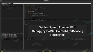 Debugging NET Dotnet Code on NVIM  VIM Using Vimspector [upl. by Florenza]