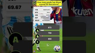 🎯 Messis Amazing Goal Count for Barcelona ⚽ worldquiz [upl. by Lynna]