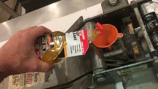 ADDING “hydraulic jack fluid” to a floor jack bleeding out the air harbor freight 2 ton [upl. by Cathlene]