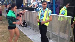 Gabber sesh with security guard at Defqon [upl. by Helbonna658]