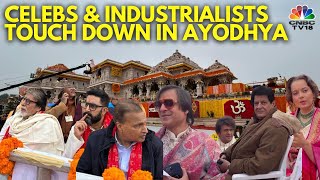 Celebs amp Industry Bigwigs Arrive In Ayodhya For The Ram Temple Consecration  N18V  CNBC TV18 [upl. by Nivets]