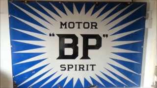 Enamel Sign  BP Motor Spirit  Porcelain Sign Collection Emaille Borden [upl. by Pampuch]