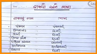 રાજ્યો અને તેની ભાષા Rajyo ane teni bhasha Janva jevu in Gujarati જાણવા જેવું Gujarati Gk [upl. by Nirda]