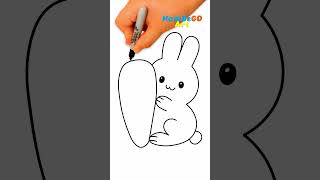 How to draw a cute rabbit easy 🐇✍ Drawing for beginners art drawing rabbit [upl. by Bilow528]