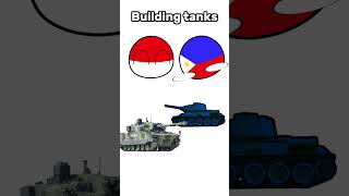 Indonesia vs Philippines tanks building shorts animation memes countryballs [upl. by Zehc]