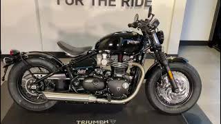 Triumph Bonneville Bobber finished in Jet Black [upl. by Alywt]