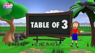 Table of 3  Musical Table of Three  3X1  3  Learn Multiplication Table of 3  Kiddo Study [upl. by Bullen]