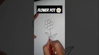 flowerpot drawing oldsong ilovemydog easydrawing [upl. by Bonis704]