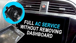 Dashboard khole bina full AC service kaise karen  How to full AC service without removing dashboard [upl. by Nyer153]