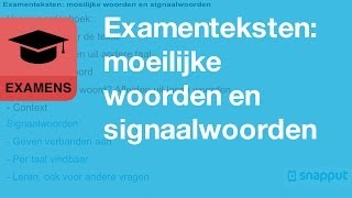 Examenteksten  moeilijke woorden en signaalwoorden [upl. by Brenan118]