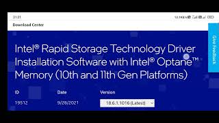 Hwo to Download Intel Rapid Storage Technology Driver [upl. by Emorej41]