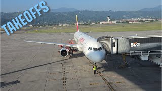 Iberia IB Airbus A321 Departing Bilbao BIO for Madrid MAD [upl. by Nasya995]