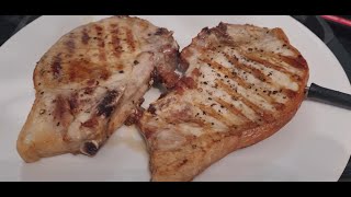 How to use the Probe in the Ninja Foodi Max Pro Health Grill Grilling Pork Chops in the Air Fryer [upl. by Francois]