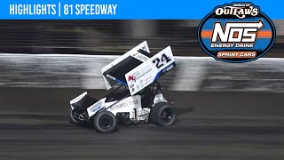 World of Outlaws NOS Energy Drink Sprint Cars  81 Speedway  March 30 2024  HIGHLIGHTS [upl. by Shirlee]