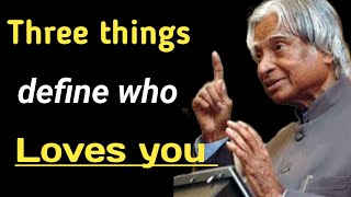 Three things tell you that someone really cares about you APJ Abdul Kalam [upl. by Namya]