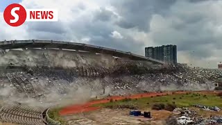 Shah Alam stadium demolition work starts [upl. by Dannie]