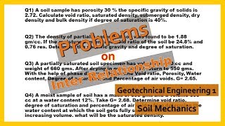 Problems on Inter Relationship Geotechnical Engineering 1 [upl. by Tandie]