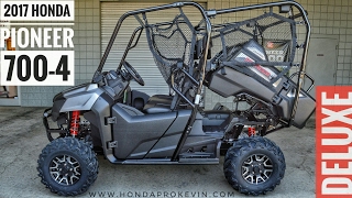 2017 Honda Pioneer 7004 Deluxe WalkAround Video  Matte Silver  Review  HondaProKevincom [upl. by Draneb]