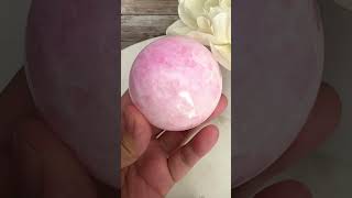 Premium quality pink Hemimorphite sphere SMoonCrystalscom [upl. by Linnie]