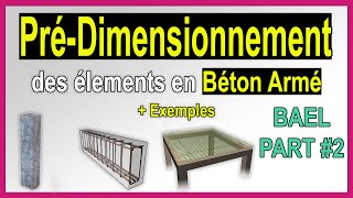 Pré dimensionnement des éléments en Béton Armé [upl. by Ykcor]