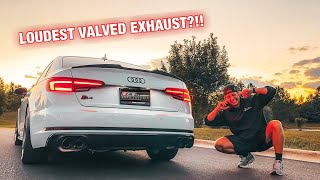 The LOUDEST Valved Exhaust for the Audi B9 S4 ECS Tuning NonRes Catback [upl. by Rori]