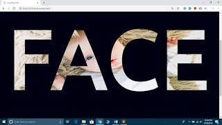 How to Put Image in Text using HTML and CSS  Text Effects Tutorial [upl. by Buskus]