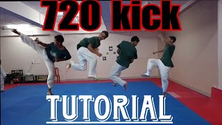 720 kick tutorial video  boyka 720 kick tutorial  How to do 720 kick step by step  kick [upl. by Giulio]