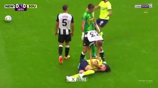 😢Fabian Schar Red Card♦️ Today Newcastle United vs Southampton 10 Goals ResultsHighlights [upl. by Robbi]