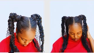 Easy amp beautiful braided hairstyle using braidscute hairstylesEssy Maina [upl. by Yesnil788]