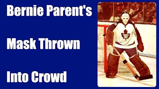 Leafs Goalie Bernie Parents Mask Thrown into Crowd by Rangers Vic Hadfield During 1971 playoffs [upl. by Citarella980]