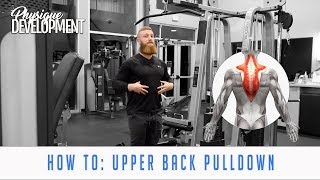 How to Perform Upper Back Pulldowns with Lat Pulldown Bar [upl. by Dragon]