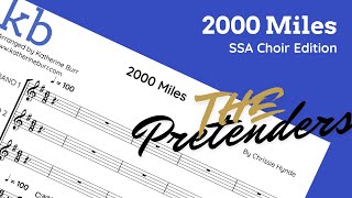 2000 Miles  The Pretenders  SSA Choir edition  Christmas Choral Series [upl. by Ylesara651]