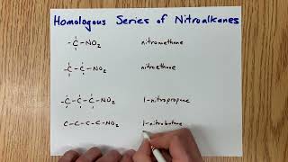 Homologous Series of Nitroalkanes [upl. by Field]