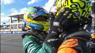 Lando Norris congratulated by Max Verstappen Daniel Ricciardo Carlos Sainz and more [upl. by Meid984]